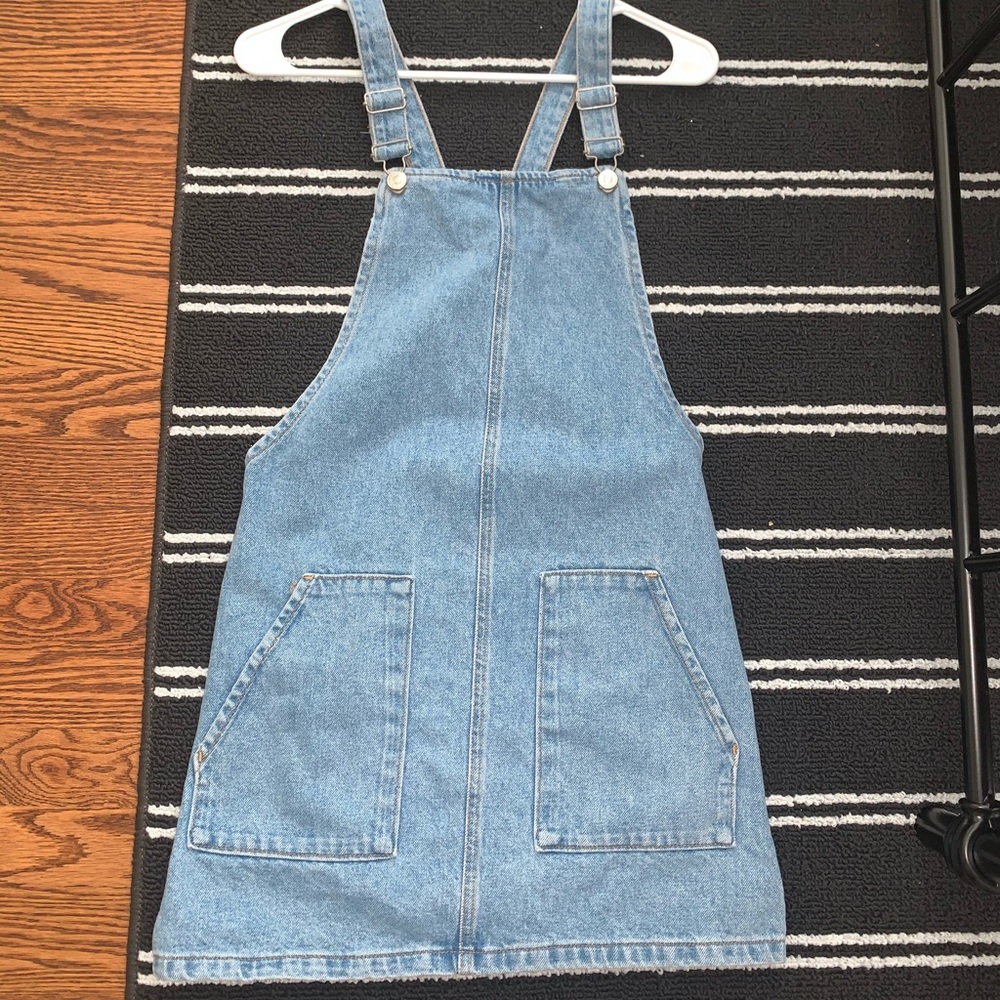 Topshop Overall Light Denim Dress